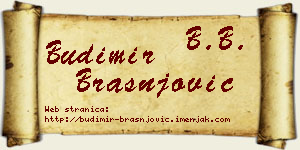 Budimir Brašnjović vizit kartica